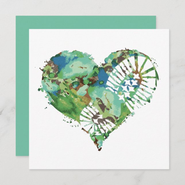 Invitation coeur de démarrage (Devant / Derrière)