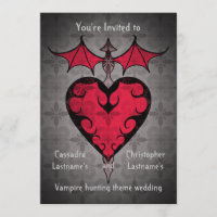 Coeur de vampire victorien gothique en rouge