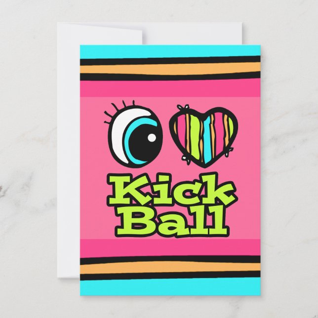 Invitation Coeur des yeux brillants J'aime Bick Ball (Devant)