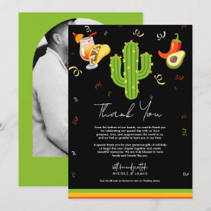 Invitation Coeur jaune Cactus Fiesta Love Merci