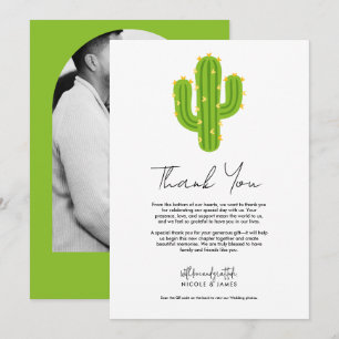 Invitation Coeur jaune Cactus Fiesta Love Merci