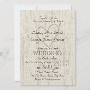 Invitation Coeur sculpté Mariage