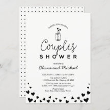 Coeur, Wedding shower Mason Jar_Chic Couples Noirs