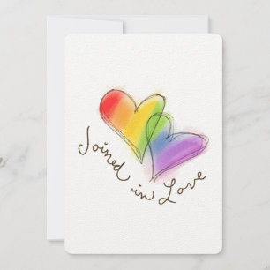 Invitation Coeurs Arc-En-Ciel Rejoints Dans L'Invitation Amou