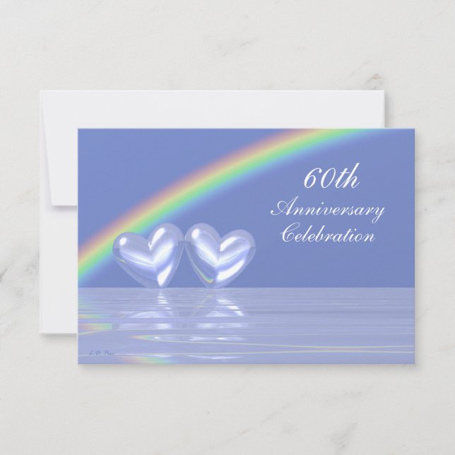 Invitation Cœurs de diamant 60e anniversaire (Devant)