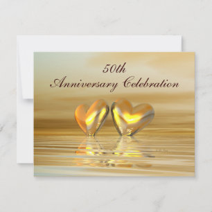 Invitation Cœurs de jubilé d'or