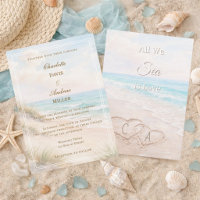 Cœurs de plage sable initiales mariage