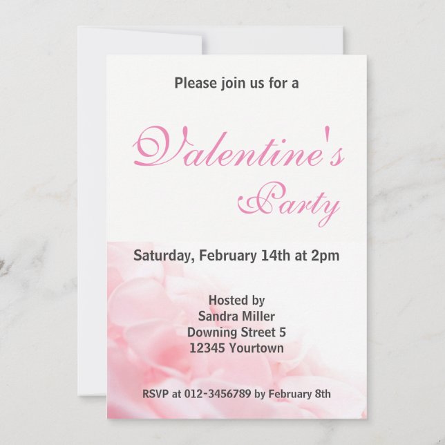 Invitation Coeurs de verre romantique Heureuse Sainte-Valenti (Dos)