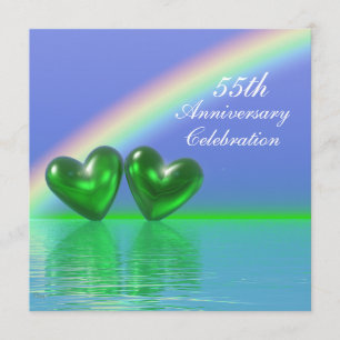 Invitation Coeurs d'émeraude du 55e anniversaire