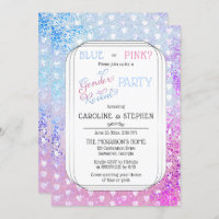 Coeurs et Confetti Pink Blue Genre Revevela Party