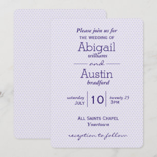 Invitation Coeurs Mariages violets