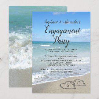 Invitation Coeurs pittoresques dans la partie d'engagement de