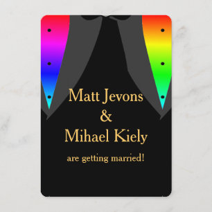 Invitation Coeurs repoussent avec fierté Gay Mariage Enregist