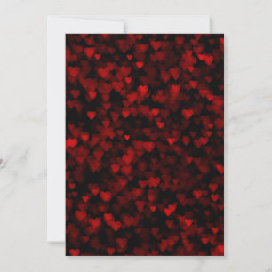 Invitation Coeurs rouges Blurry Vision Noir foncé Amour roman