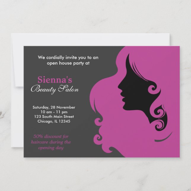 Invitation Coiffeur (prune) (Devant)