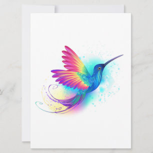 Invitation Colibri arc-en-ciel exotique