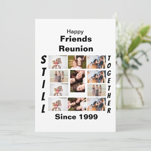 Invitation Collage d'amis personnalisés 11 Photo Collage (Debout devant)