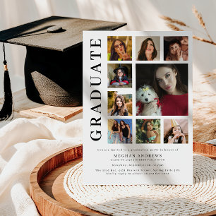 Invitation Collage de photos de fin d'études