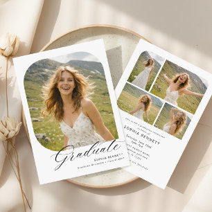 Invitation Collage de photos de promo élégant et moderne Fête