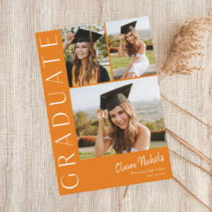 Invitation Collage de photos vertical moderne pour la remise