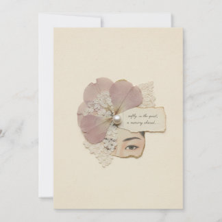 Invitation Collage floral élégant & Ukiyoe