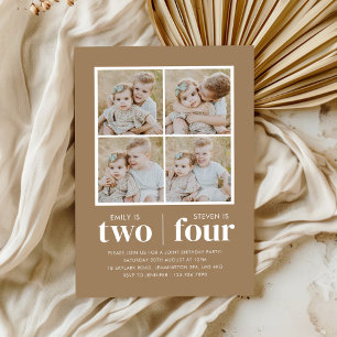 Invitation Collage photo Anniversaire conjoint