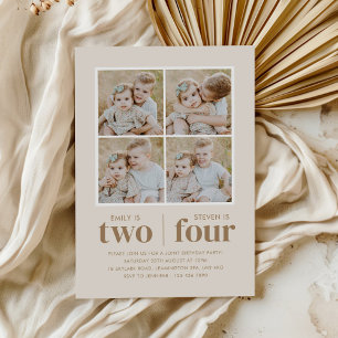 Invitation Collage photo Anniversaire conjoint