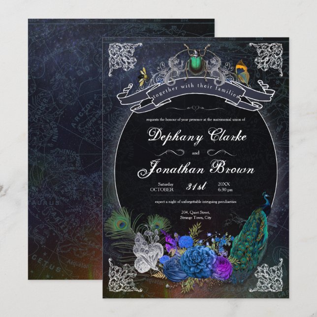 Invitation Collage spécial en Imaginaire sombre (Devant / Derrière)