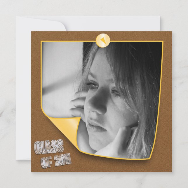 Invitation collante personnalisée d'obtention du (Devant)