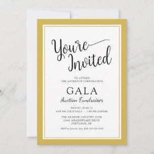 Invitation Collecte de fonds par enchères de gala Entreprise