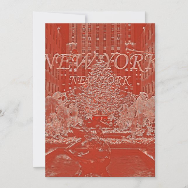 Invitation Collection d'arbres de Noël - New York, New York (Devant)