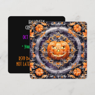Invitation Collection d'automne Citrouille Halloween tendance