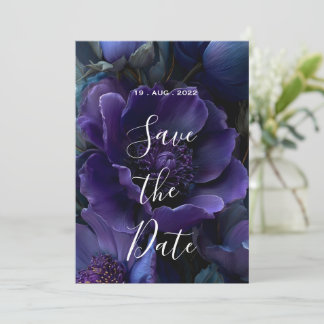 Invitation Collection de costumes de mariage floraux bleu nui