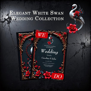 Invitation Collection de mariage Elegant Cygne Blanc