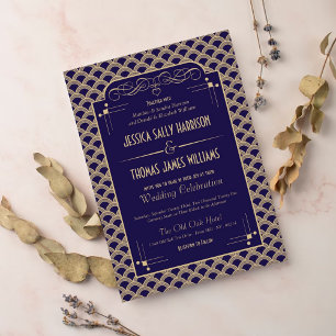 Invitation Collection de Mariages Art Déco Gatsby vintage des
