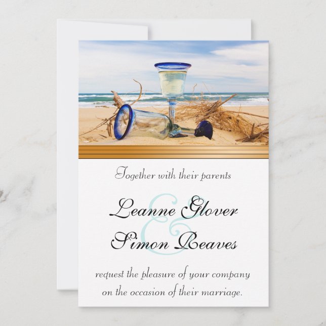 Invitation Collection de mariages de plage (Devant)