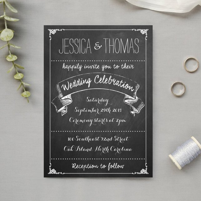 Invitation Collection de Mariages de tableau de bord de typog (Créateur téléchargé)