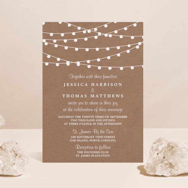 Invitation Collection de Mariages Rustic Kraft (Créateur téléchargé)