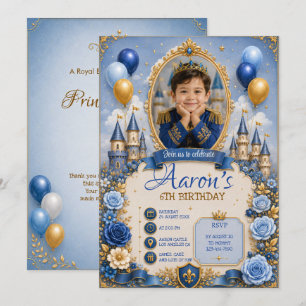 Invitation Collection de portraits de prince royal pour anniv