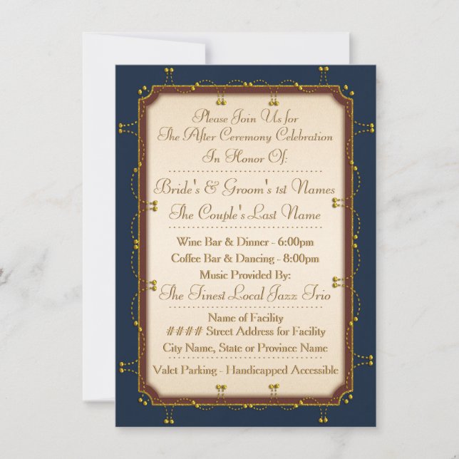 Invitation Collection Mariage 1776 (Invitation de réception) (Devant)