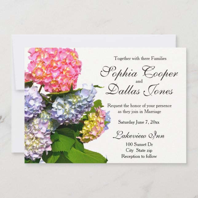 Invitation Collection Mariage Hydrangea Bouquet Mariage (Devant)