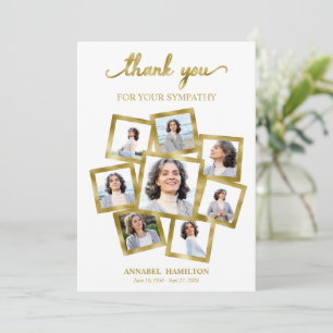 Invitation Collection photo moderne Merci de sympathie