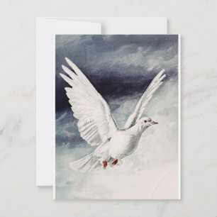 Invitation Colombe du Saint-Esprit Confirmation Religieuse et