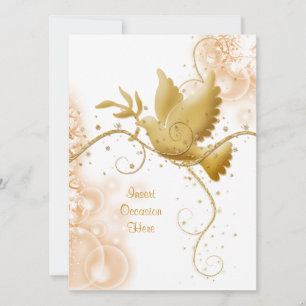 Invitation Colombe n tourbillons mariage catholique