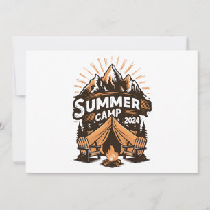 Invitation Colonie de vacances d'été 2024 Camping d'été Corre