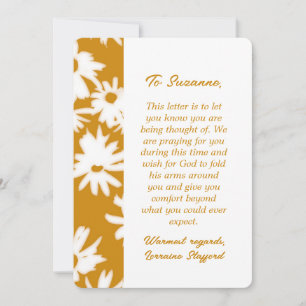 Invitation Color Me Daisies Gold Sympathy Card