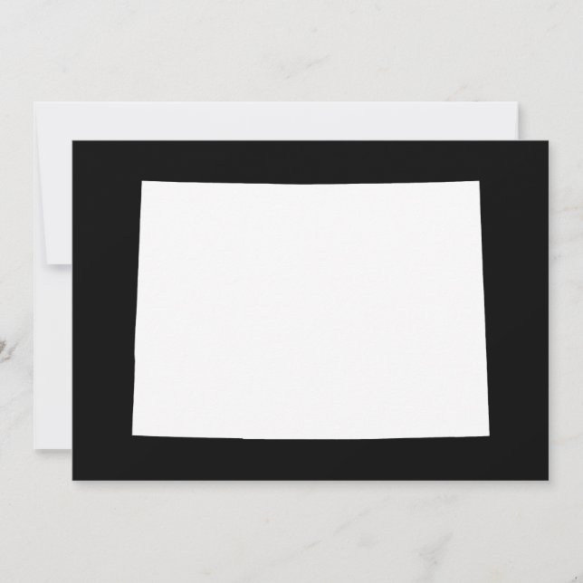 Invitation Colorado blanc et noir (Devant)