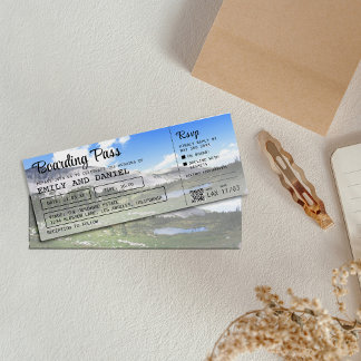 Invitation Colorado Destination Boarding Pass Mariage