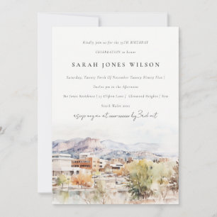 Invitation Colorado Springs, Colorado Aquarelle Anniversaire