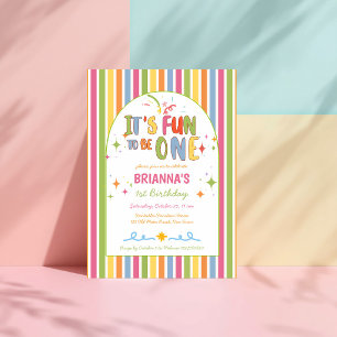 Invitation Coloré c'est amusant d'être un anniversaire